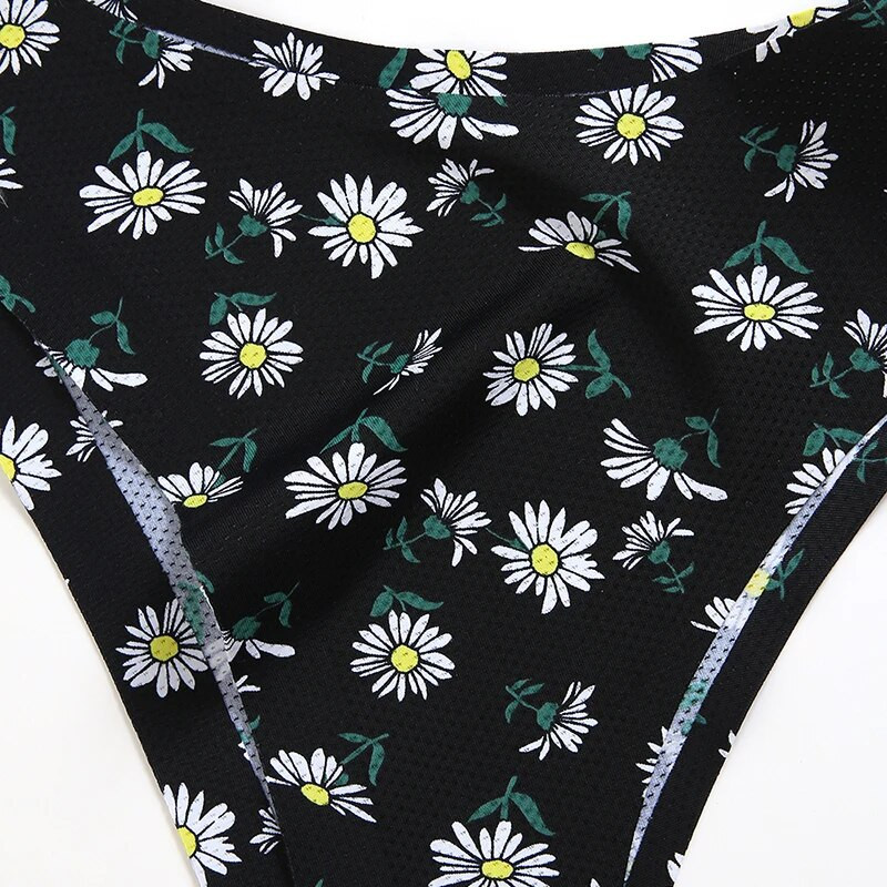 TrowBridge õmblusteta naiste aluspüksid Pehmed värvilised trükitud stringid Mugav hingav aluspesu Seksikas pesu Spordi G-Stringid