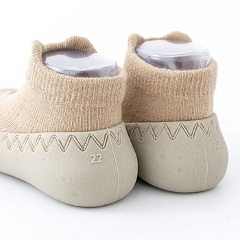 Бебешки обувки Бебешки проходилки Toddler First Walker Baby Girl Kids Мека гумена подметка Baby Boy Shoe Cotton Anti-slip 0-3Y Пролет Есен