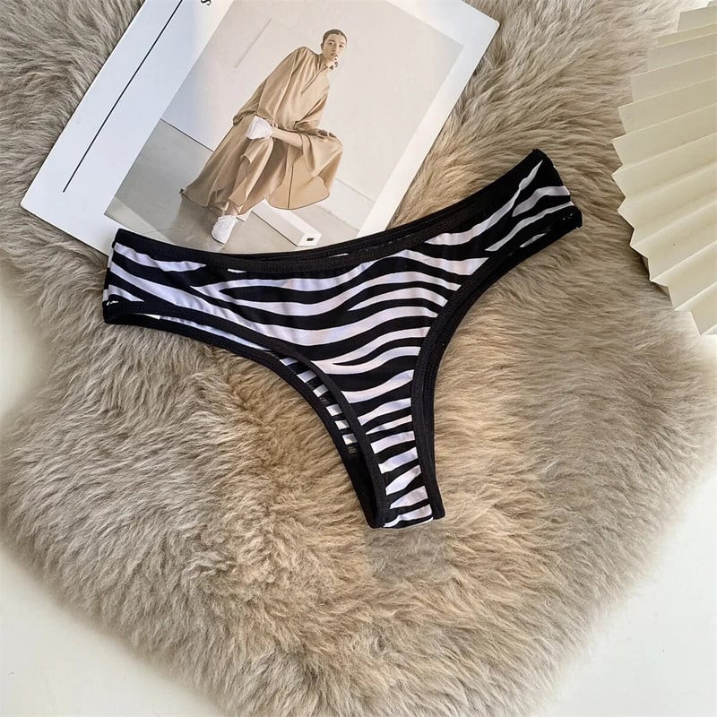 Seksīga apakšveļa ar leoparda rakstu sievietēm ar zemu vidukli, mežģīnes sievietēm, apakšbiksītes bezšuvju zīda kokvilnas dobas siksnas Sieviešu biksītes apakšveļa