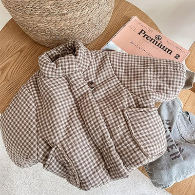 MILANCEL 2023 talvised lapsed poistele ja tüdrukutele parkad, soe ruuduline jope, tihe ja paks mantel