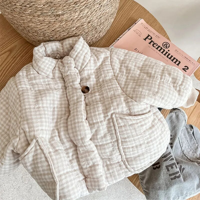 MILANCEL 2023 talvised lapsed poistele ja tüdrukutele parkad, soe ruuduline jope, tihe ja paks mantel