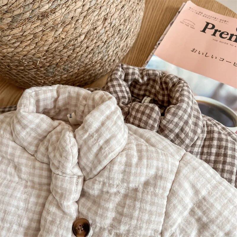 MILANCEL 2023 talvised lapsed poistele ja tüdrukutele parkad, soe ruuduline jope, tihe ja paks mantel