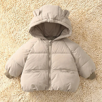 2023 Зимна мода Harajuku Kids Down Сладко бебешко палто за момичета Kawaii Boy\'s Tops All Match Връхни дрехи Детски дрехи с дълъг ръкав