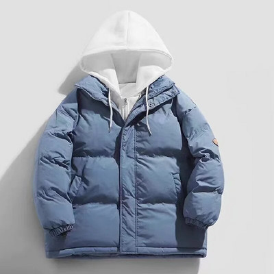 Korea versioon, puuvillase polsterdatud meeste sügistalv uus trend, lühikesed sulerõivad moodne leivamantel, paksendatud kaelusega jakk