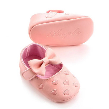 Princess Love Shoes PU кожени бебешки момичета Бебешки мокасини Обувки с голяма панделка Ресни Мека подметка Неплъзгащи се обувки Обувки за детско креватче