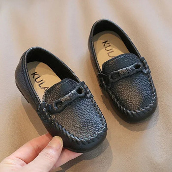 Παιδικά παπούτσια 1-6 ετών Παιδικά φόρεμα για παιδιά Δερμάτινο Oxfords Boys Loafers Casual Sneakers για κορίτσια Μοκασίνια Παιδικά slip-on παπούτσια μαύρο, λευκό