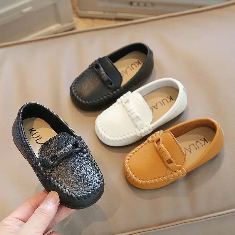1-6 ani Pantofi pentru copii Rochie pentru bebeluși Oxford din piele Băieți Mocasini Pantofi casual Fete Mocasini Copii Pantofi cu slip-on Negru, alb