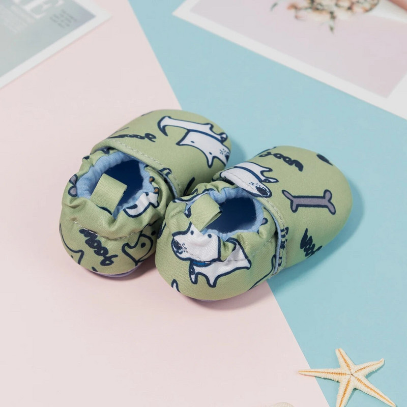 KIDSUN rudens žiemos naujagimio grynos medvilnės batai mažiems megzti batai šilti minkštu padu pliušiniai pirmieji vaikštynės batai 0–18 mėn.