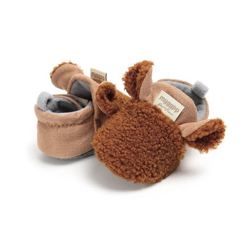 MUPLY Νέο νήπιο Νεογέννητο μωρό παπούτσι ερπυσμού Αγόρι κορίτσι Παντόφλες αρνιού Prewalker Trainers Fur Winter Animal Ears First Walker