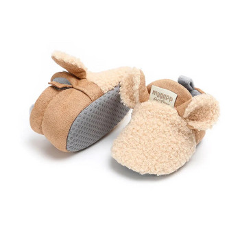 MUPLY Нови обувки за пълзящи обувки за малко дете, новородено бебе, момче, момиче, агнешки пантофи Prewalker Trainers Fur Winter Animal Ears First Walker