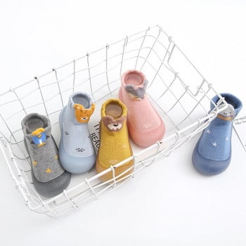 Παπούτσια για νεογέννητο μωρό Μοτίβο κεντήματος για αγόρι Αντιολισθητικές κάλτσες δαπέδου Παιδικές κάλτσες για κορίτσια Μαλακό καουτσούκ Κούνια παιδικής ηλικίας Μποτάκια για νήπια