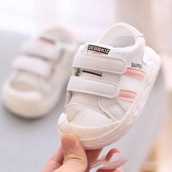 Летни сандали от PU кожа за деца Тенденция за 2024 г. Модни плажни обувки за момчета и момичета Нехлъзгави обувки с мека подметка Обувки за малки деца