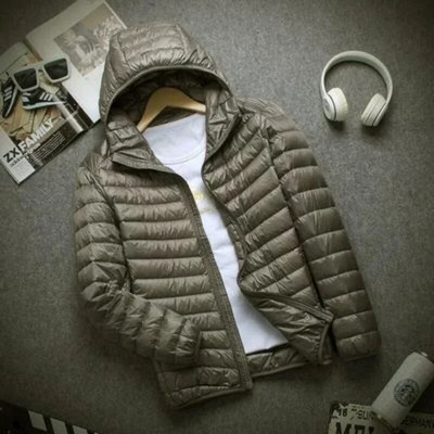 Jachetă de puf ușoară, de marca nouă, toamnă iarnă, pentru bărbați, cu glugă, scurtă, mare, ultra-subțire, ușoară, pentru tineret, subțire, jachete de puf