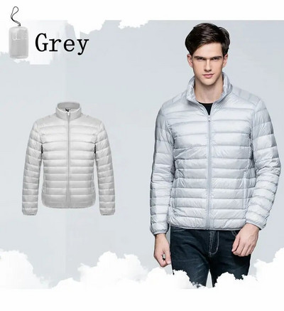 Pánska ľahká vodeodolná zbaliteľná prešívaná bunda, jeseň/zima 2021, nový pánsky ležérny štandardný kabát