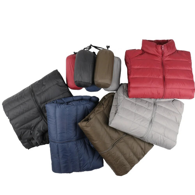 Jachetă de puf pentru bărbați din țesătură mată Jachetă de puf ultra ușoară pentru bărbați Jachetă de pene pentru bărbați, ușoară, portabilă, caldă