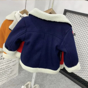 Бебе момче Зимно яке ново агнешко руно топло палто удебеляване 0-4 години beibei мода корейска версия свободно време детско облекло