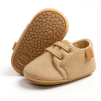 Бебешки обувки за новородено Пролетни кожени обувки за момче и момиче Многоцветни обувки за малко дете Гумена подметка Противоплъзгащи се Първи проходилки Мокасини за новородени