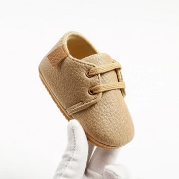 Бебешки обувки за новородено Пролетни кожени обувки за момче и момиче Многоцветни обувки за малко дете Гумена подметка Противоплъзгащи се Първи проходилки Мокасини за новородени