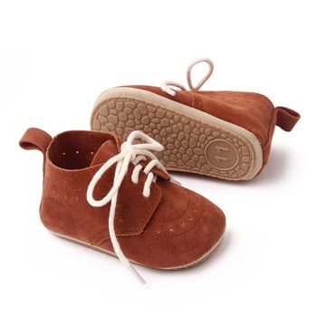 Παπούτσια για νεογέννητα Βρεφικά παπούτσια για αγόρια για κορίτσια Κλασική δερμάτινη σόλα από καουτσούκ Αντιολισθητική σόλα για νήπια First Walkers Βρεφικά παπούτσια για κορίτσια Μοκασίνια