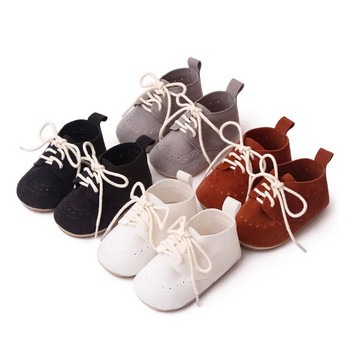 Обувки за новородено бебе Обувки за момче, момиче, класическа кожена гумена подметка, противоплъзгаща се за малко дете, първите прохождащи, обувки за момиченце, мокасини