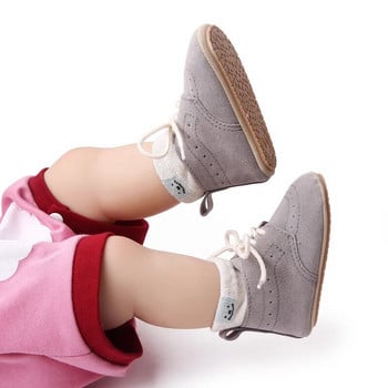 Παπούτσια για νεογέννητα Βρεφικά παπούτσια για αγόρια για κορίτσια Κλασική δερμάτινη σόλα από καουτσούκ Αντιολισθητική σόλα για νήπια First Walkers Βρεφικά παπούτσια για κορίτσια Μοκασίνια