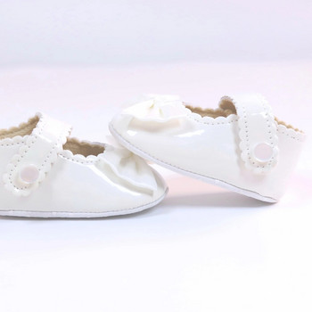Бебешки обувки за малко дете бебе момиче първи чифт предни обувки модни дишащи Мери Джейн елегантни плоски обувки с панделки