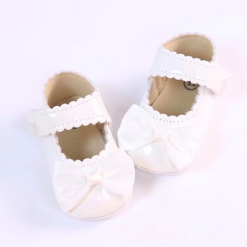 Бебешки обувки за малко дете бебе момиче първи чифт предни обувки модни дишащи Мери Джейн елегантни плоски обувки с панделки