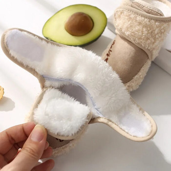 Βρεφικές κάλτσες Χειμερινές μπότες για μωρά για κοριτσάκια Fluff μαλακά παιδικά παπούτσια First Walkers Αντιολισθητικά Ζεστά παπούτσια για βρέφη για βρέφη