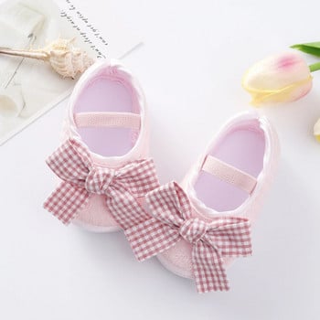 Ежедневни бебешки обувки за ходене Бебешки нехлъзгащи се меки подметки Сладки обувки с панделки Сватбени обувки за новородени принцеси Първите проходилки за малки деца