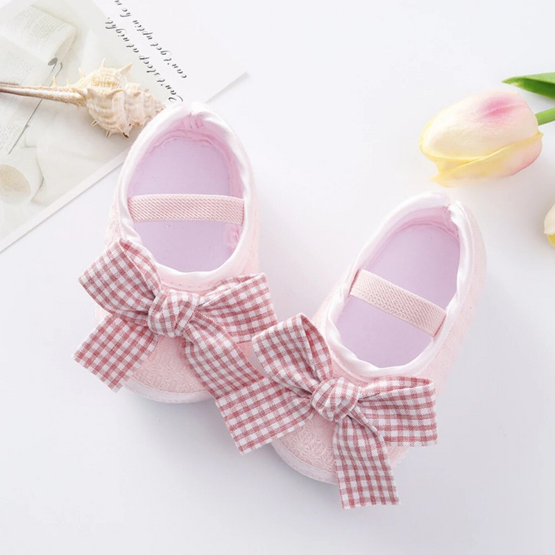 Bežné detské turistické topánky s protišmykovou mäkkou podrážkou, roztomilé topánky s mašľou, novorodenecké svadobné topánky pre batoľatá, prvé chodítka