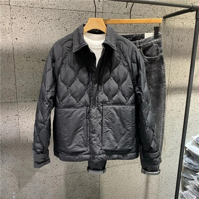 Pánske oblečenie 2023 Zimné nové ľahké bavlnené bundy Pánske voľné ležérne pánske bundy Kórejská módna bomber bunda Pánske