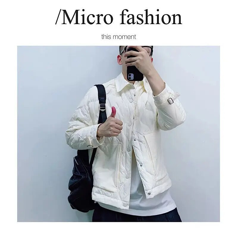 Pánske oblečenie 2023 Zimné nové ľahké bavlnené bundy Pánske voľné ležérne pánske bundy Kórejská módna bomber bunda Pánske