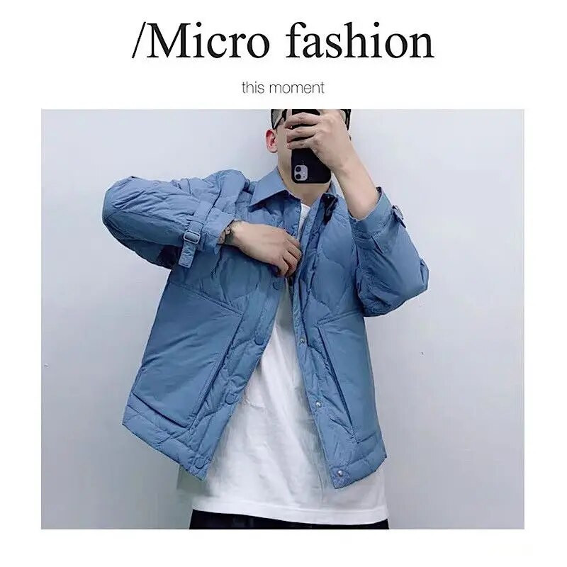 Pánske oblečenie 2023 Zimné nové ľahké bavlnené bundy Pánske voľné ležérne pánske bundy Kórejská módna bomber bunda Pánske