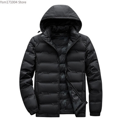 Pánska zimná biela páperová bunda 6XL, pánska nepremokavá vetruodolná bunda L-Stret s kapucňou, ultraľahká bunda pre všetky ročné obdobia