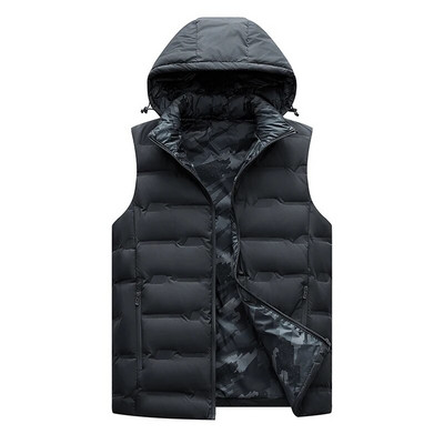 Pánska zimná biela páperová bunda 6XL, pánska nepremokavá vetruodolná bunda L-Stret s kapucňou, ultraľahká bunda pre všetky ročné obdobia