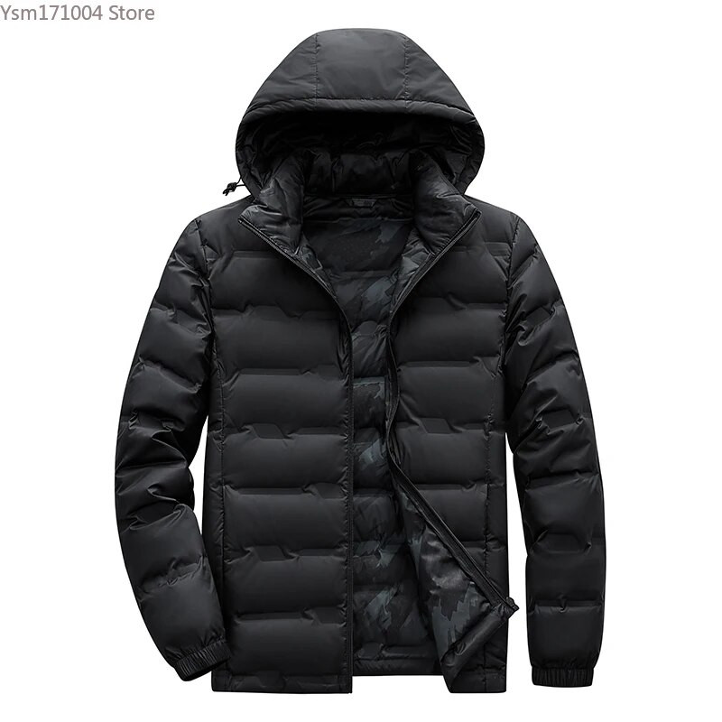 Pánska zimná biela páperová bunda 6XL, pánska nepremokavá vetruodolná bunda L-Stret s kapucňou, ultraľahká bunda pre všetky ročné obdobia