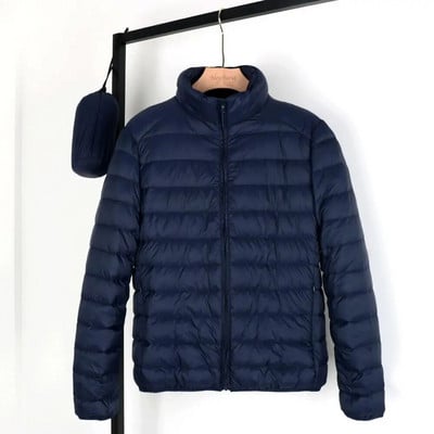 Matt Fabric žieminė vyriška pūkinė striukė Itin lengva pūkinė striukė Vyriška striukė nuo vėjo su plunksna vyriška lengvas nešiojamas šiltas paltas