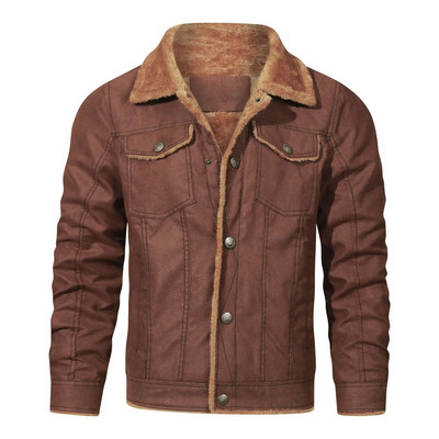 Alkalmi férfi téli dzseki meleg kabát kabát lehúzható gallér, hosszú ujjú cipzáras zseb Divatkabát Őszi kabátok Férfi ruházat