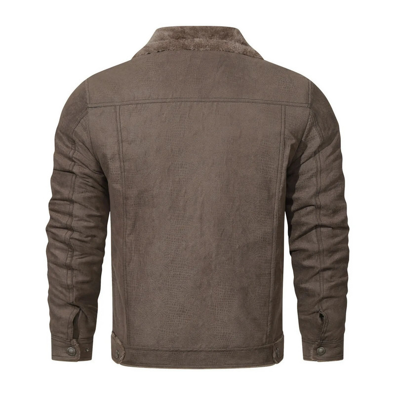 Alkalmi férfi téli dzseki meleg kabát kabát lehúzható gallér, hosszú ujjú cipzáras zseb Divatkabát Őszi kabátok Férfi ruházat