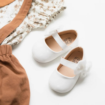 Пролет Лято Обувки за новородено момиченце Гумена подметка с панделка Противохлъзгаща се First Walker Performance Dance Baby Shoes for Girl