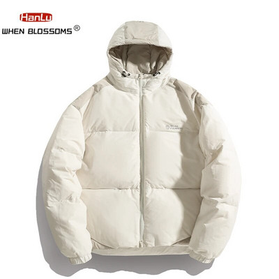 Talvine uus kapuutsiga sulejope Meeste/naiste moebränd Kerged riided Paksud soojad valged pardisuled Talveriided ülerõivad