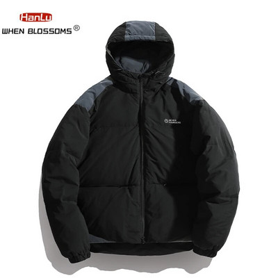 Talvine uus kapuutsiga sulejope Meeste/naiste moebränd Kerged riided Paksud soojad valged pardisuled Talveriided ülerõivad