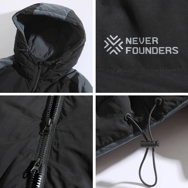 Talvine uus kapuutsiga sulejope Meeste/naiste moebränd Kerged riided Paksud soojad valged pardisuled Talveriided ülerõivad