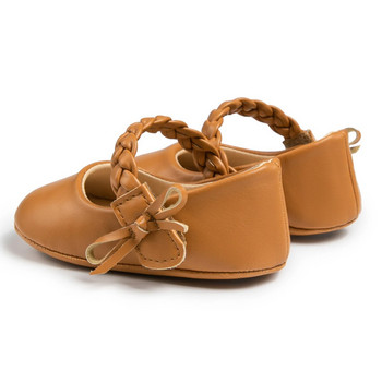 KIDSUN Spring Girls\' Baby Shoes Newborn First Walkers Παπούτσια για νήπια Υφαντή ζώνη Baby Princess Παπούτσια PU Δερμάτινα