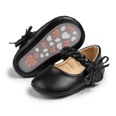 KIDSUN kevadised tüdrukute beebijalatsid vastsündinu esimesed jalutuskäijad väikelaste kingad Kootud vööga beebiprintsessi kingad PU-nahast