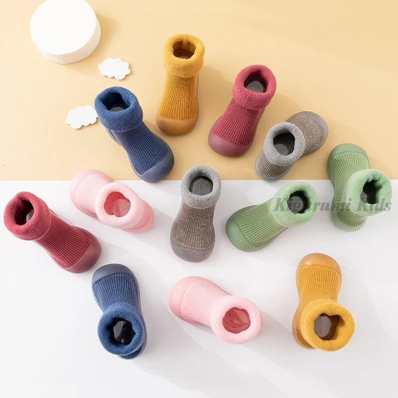 Pantofi pentru bebeluși Nou-născut 6 9 12 18 luni Drăguț plus catifea pantofi anti-alunecare pentru fetiță 2 3 4 ani Pantofi tricot pentru copil mic băiat Cizme de iarnă pentru copii