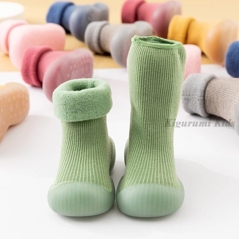Pantofi pentru bebeluși Nou-născut 6 9 12 18 luni Drăguț plus catifea pantofi anti-alunecare pentru fetiță 2 3 4 ani Pantofi tricot pentru copil mic băiat Cizme de iarnă pentru copii