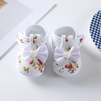 Летни обувки за прохождане на момиченце Нехлъзгащи се гумени подметки Прекрасни обувки на принцеса Елегантни и удобни обувки за първи прохождащи бебета