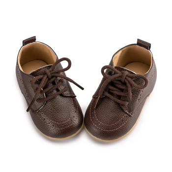 KIDSUN 2021 Ново пристигане Бебешки обувки Обувки за кръщене PU кожа Малки първи проходилки Гумена мека подметка Мокасини против плъзгане