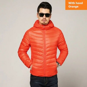 Jachetă de puf ușoară cu glugă pentru bărbați, îmbrăcăminte de marcă de toamnă și iarnă 2020, 90% puf de rață alb, jachetă caldă de modă 8 culori
